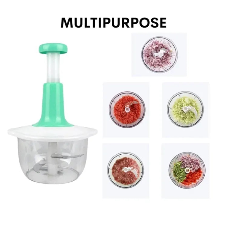 Manual Hand Push Chopper – 1.5L Multi-Functional Vegetable & Meat Chopper