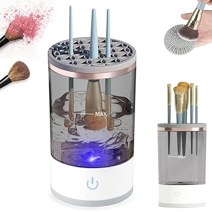3-in-1 Electric Makeup Brush Cleaner – Automatic Makeup Brush Washing & Drying Machine