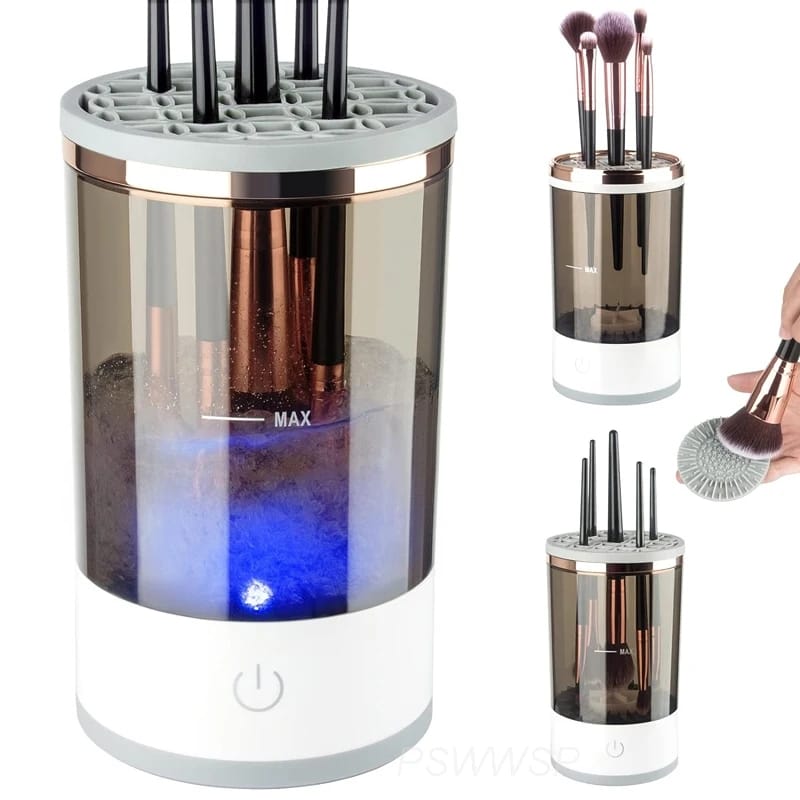 3-in-1 Electric Makeup Brush Cleaner – Automatic Makeup Brush Washing & Drying Machine