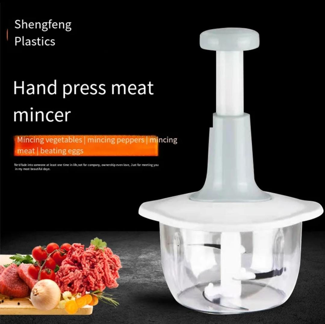 Manual Hand Push Chopper – 1.5L Multi-Functional Vegetable & Meat Chopper