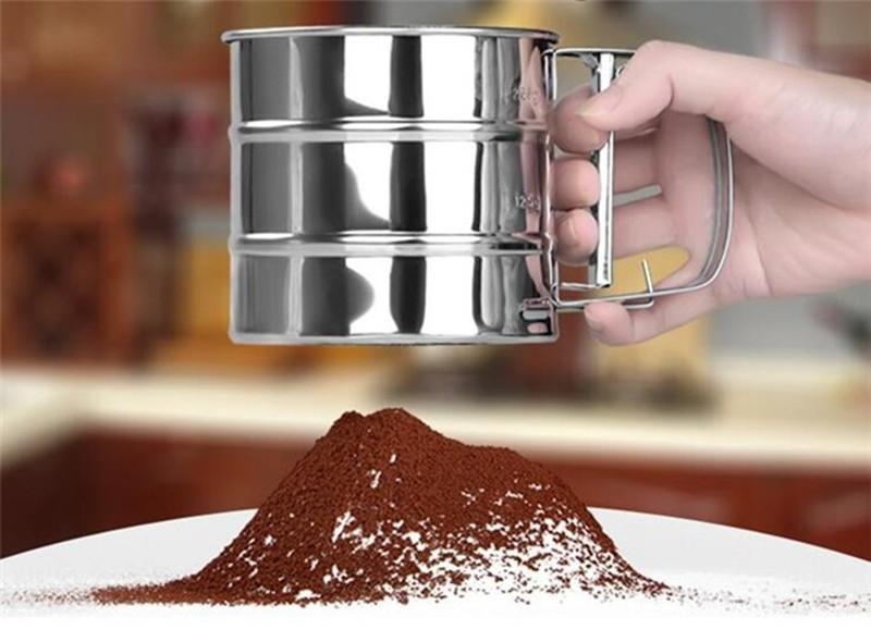 Stainless Steel Flour Sifter – Double Layer Fine Mesh Baking Sifter