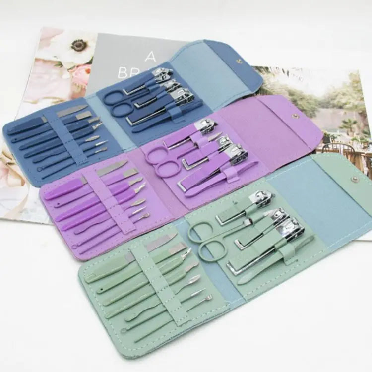 16-in-1 Stainless Steel Nail Care Kit – Professional Manicure & Pedicure Tool Set