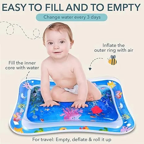 Baby Water Play Mat – Inflatable Tummy Time Sensory Activity Mat for Infants & Toddlers