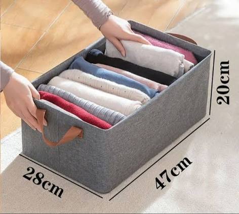 Foldable Wardrobe Clothes Organizer – Storage Box with 2 Side Handles