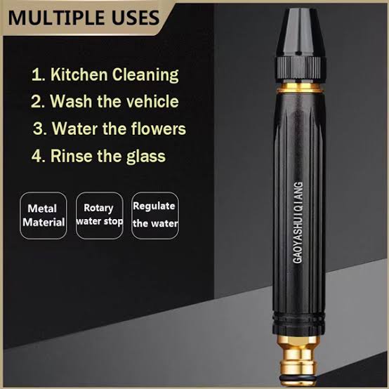 High-Pressure Brass Water Spray Gun – Adjustable Metal Nozzle for Garden & Cleaning