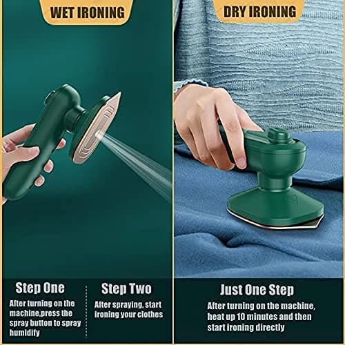 Portable Steam Iron β Mini Travel Iron with Spray, Steam & Dry Ironing