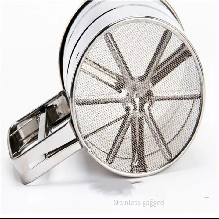 Stainless Steel Flour Sifter – Double Layer Fine Mesh Baking Sifter