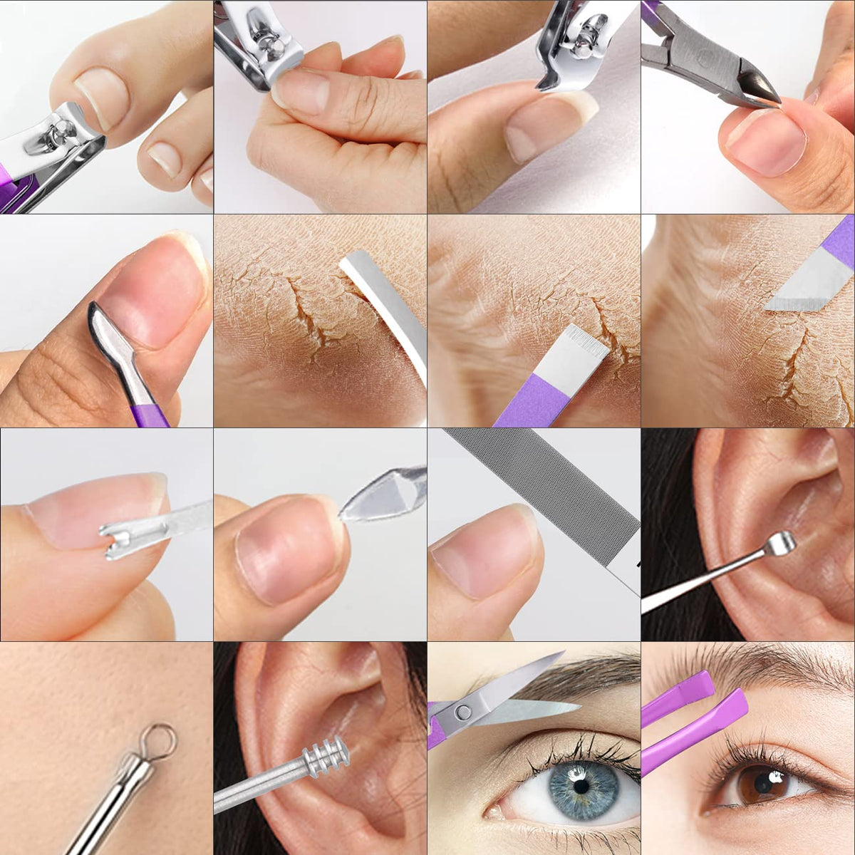 16-in-1 Stainless Steel Nail Care Kit – Professional Manicure &amp; Pedicure Tool Set