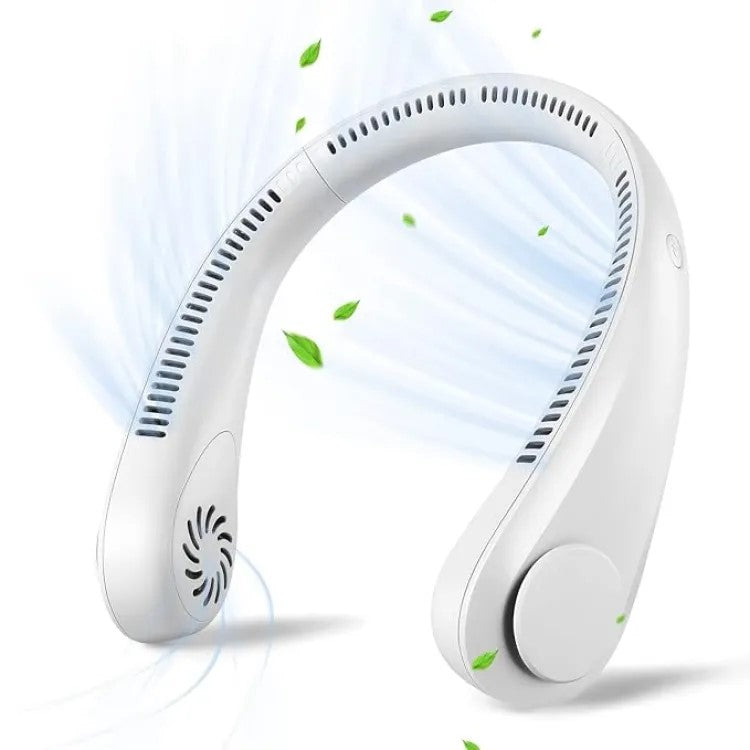 USB Rechargeable Neck Fan – 3-Speed 360° Rotating Portable Neck Hanging Fan