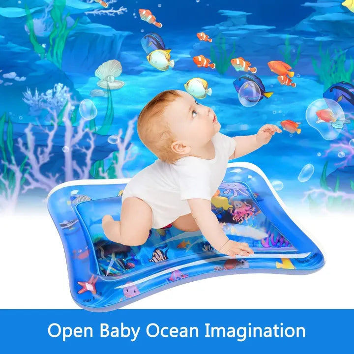 Baby Water Play Mat – Inflatable Tummy Time Sensory Activity Mat for Infants &amp; Toddlers