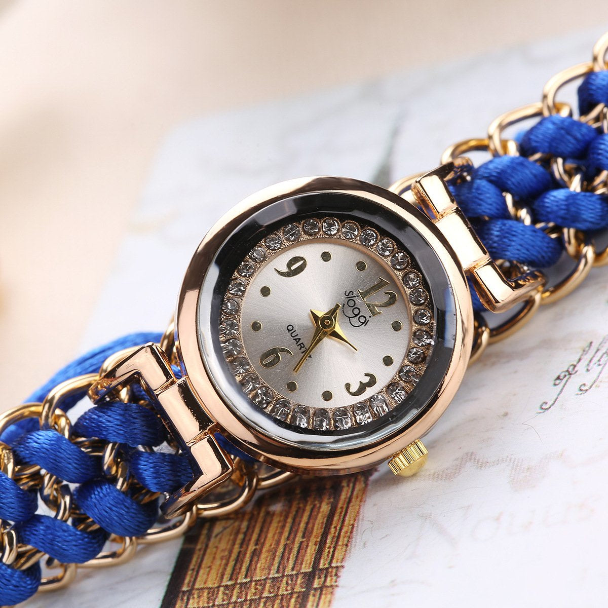 Girls Luxury Analog Bracelet Watch – Stylish Handmade Rope Strap Fashion Watch