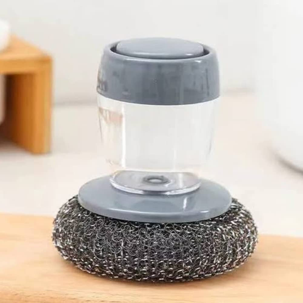 Soap Dispensing Scrubber Brush – 3-Pack Dishwashing &amp; Cleaning Brush