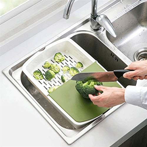 3-in-1 Kitchen Cutting Board – Chopping Board with Drain Basket &amp; Storage Box