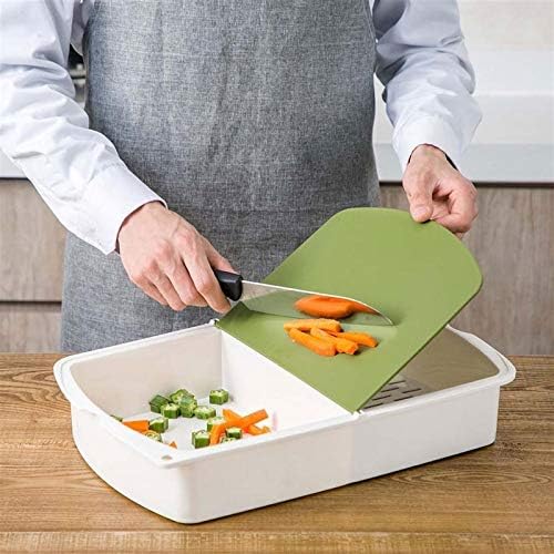 3-in-1 Kitchen Cutting Board – Chopping Board with Drain Basket &amp; Storage Box
