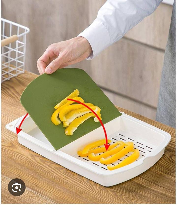 3-in-1 Kitchen Cutting Board – Chopping Board with Drain Basket &amp; Storage Box