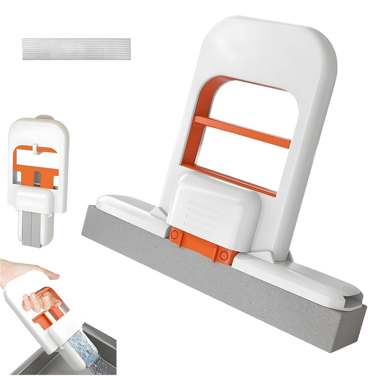 4-Piece Kitchen Cleaning Set – Sink Splash Guard, Mini Mop & Faucet Clip