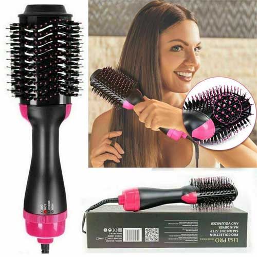 3-in-1 One-Step Hot Air Brush – Hair Dryer, Straightener &amp; Volumizing Styler