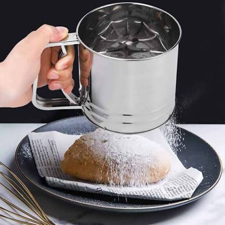 Stainless Steel Flour Sifter – Double Layer Fine Mesh Baking Sifter