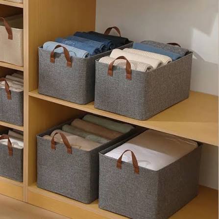 Foldable Wardrobe Clothes Organizer – Storage Box with 2 Side Handles