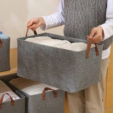 Foldable Wardrobe Clothes Organizer – Storage Box with 2 Side Handles
